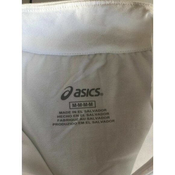 ASICS Womens White Active Soft Quarter Zip Mock Neck Thumbhole Pullover Size S - Picture 6 of 9